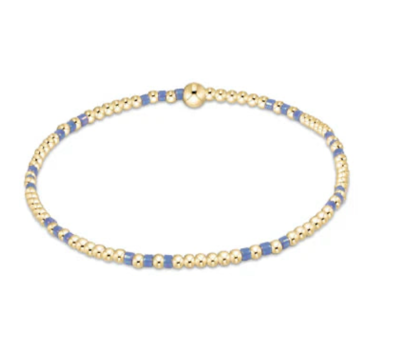 enewton Hope Joy Pattern 2mm Bead Bracelet - Bright Blue