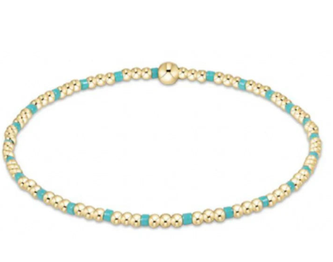 enewton Hope Sincerity Pattern 2mm Bead Bracelet - Turquoise
