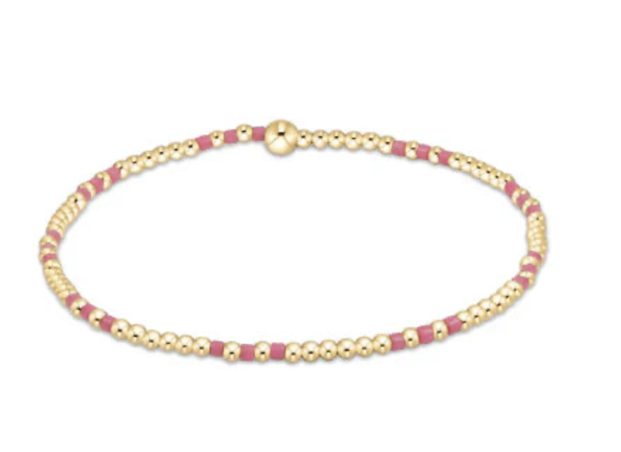 enewton Hope Joy Pattern 2mm Bead Bracelet - Bright Pink