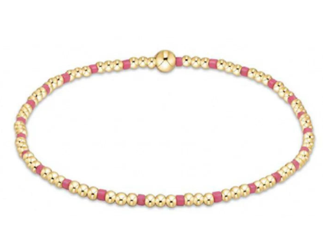 enewton Hope Sincerity Pattern 2mm Bead Bracelet - Bright Pink
