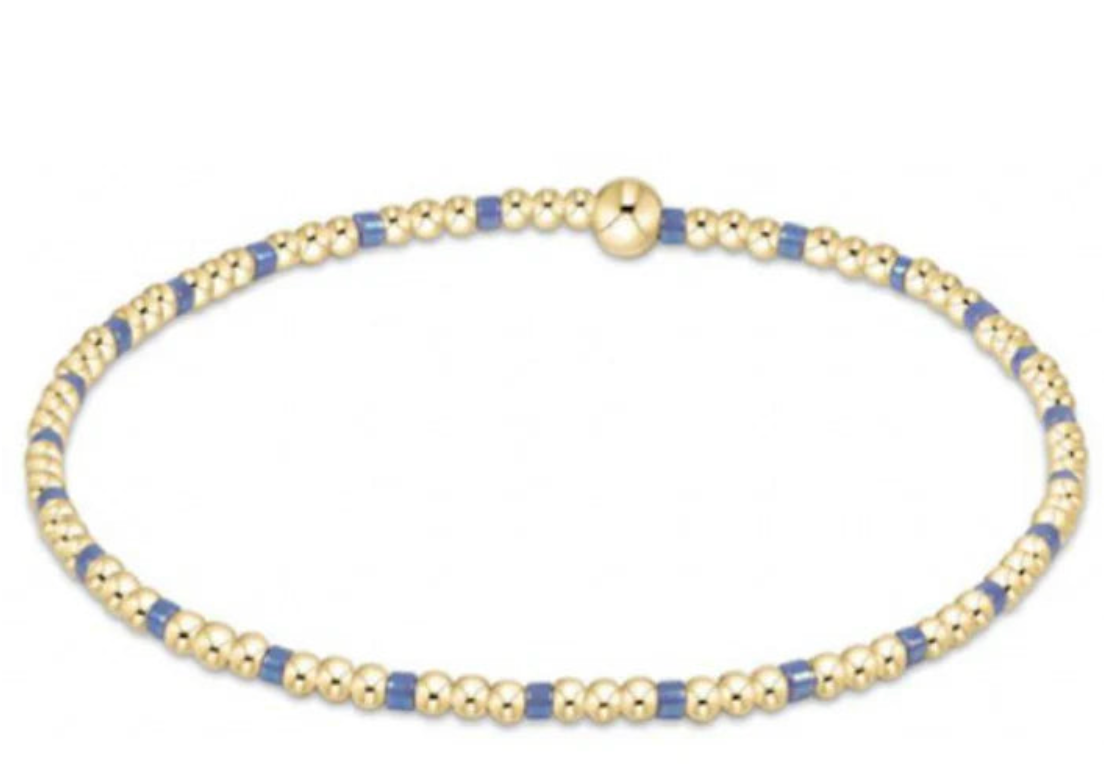 enewton Hope Sincerity Pattern 2mm Bead Bracelet - Bright Blue