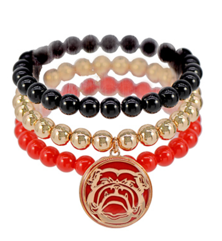 Game Day Team Logo Charm 3PC Bracelet