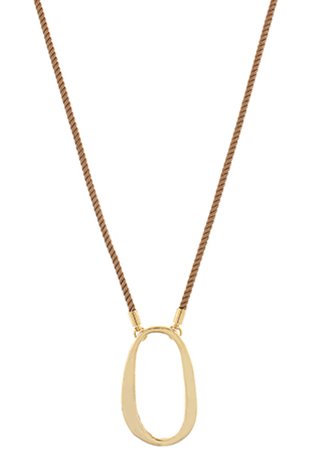 Geometric Oval Necklace