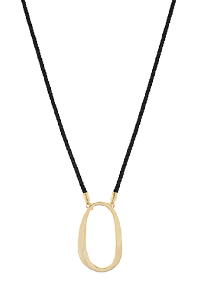 Geometric Oval Necklace