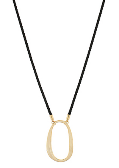Geometric Oval Necklace