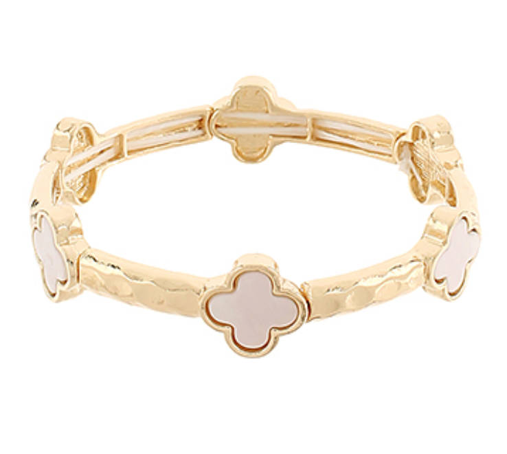 Clover Station Textured Bracelet