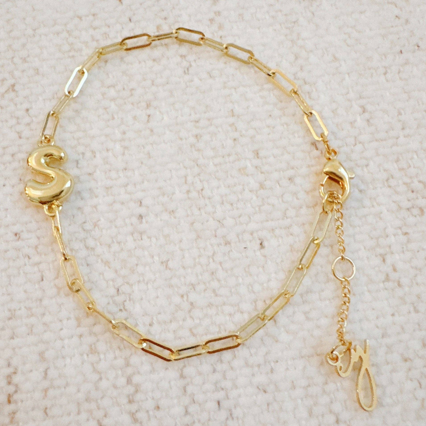 Mini Balloon Initial Bracelet: A