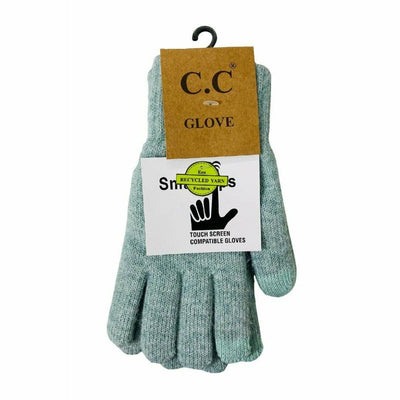 Soft Knit C.C Gloves G9021: Heather Forest