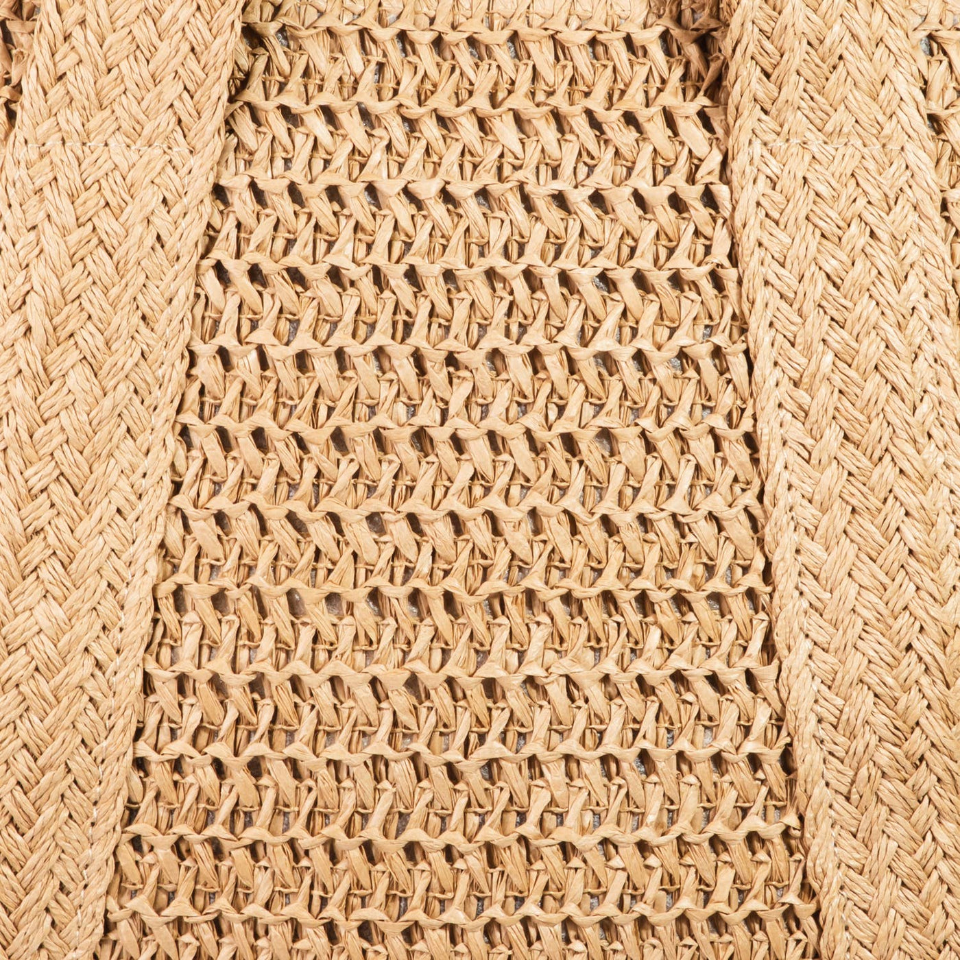 Straw Knit Zipper Tote Bag: IV