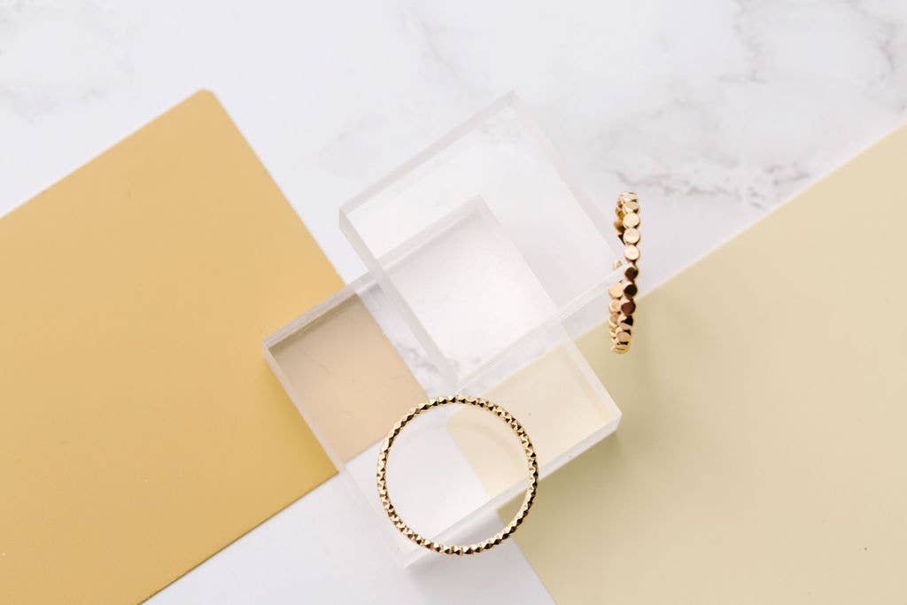 Sparkle Stacking Ring in Gold:
