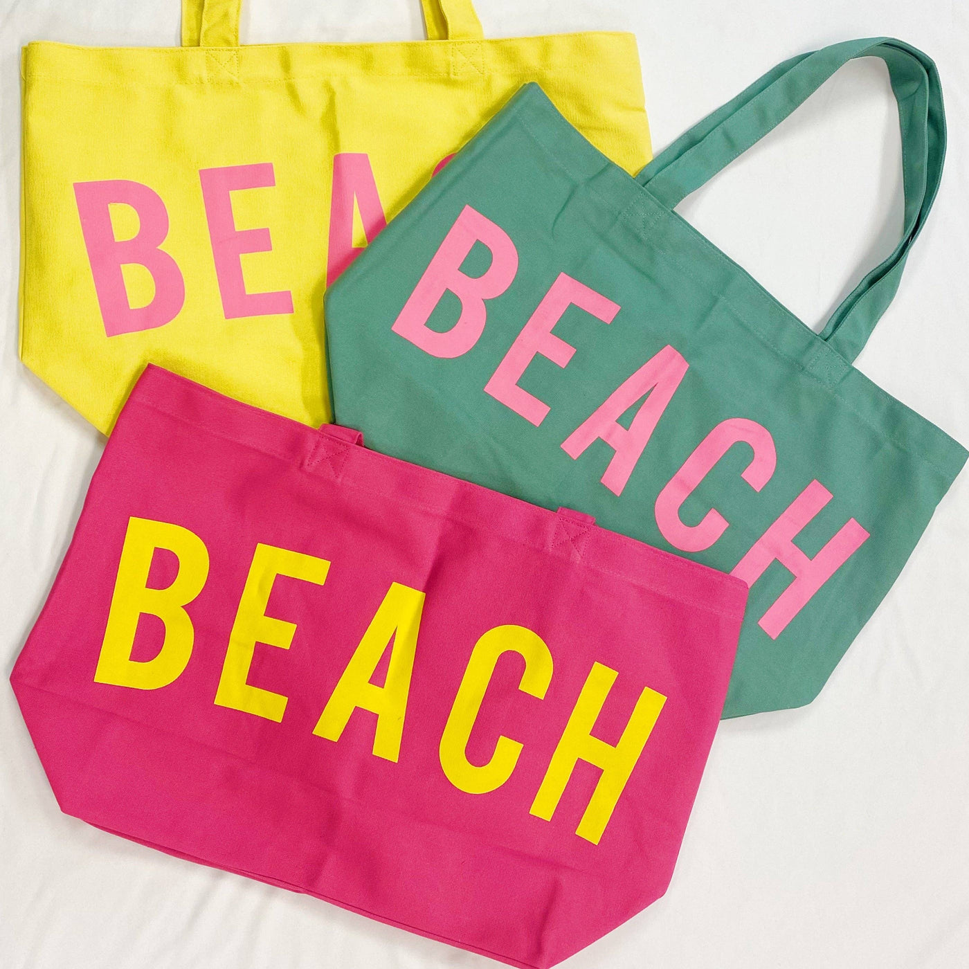 Well Made Beach Canvas Tote: Pink
