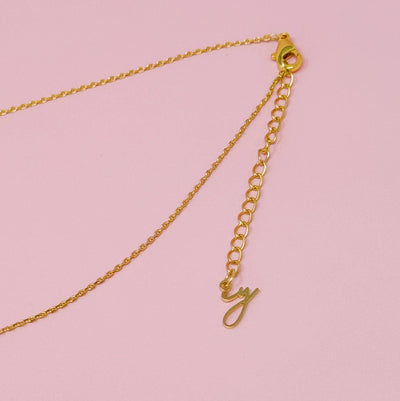 Crystal Bubble Initial Necklace: K