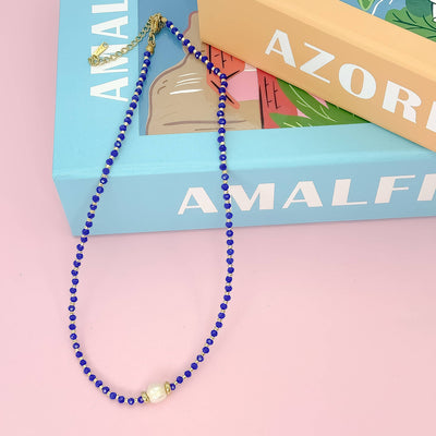 Glowy Bean Necklace: Turquoise