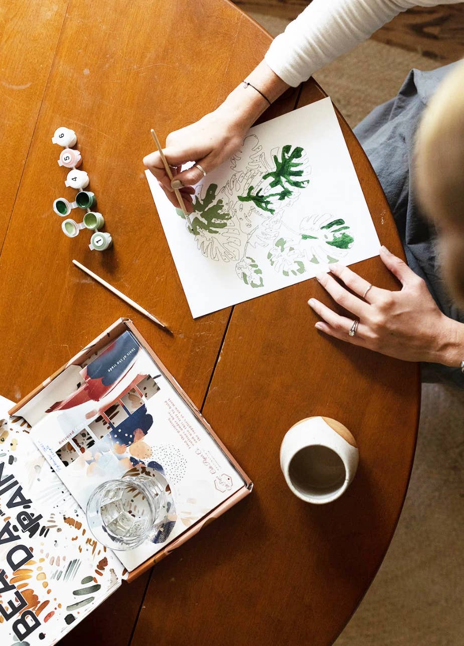 Tropical Plants Paint-By-Numbers kit