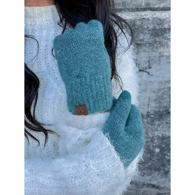 Soft Knit C.C Gloves G9021: Heather Forest