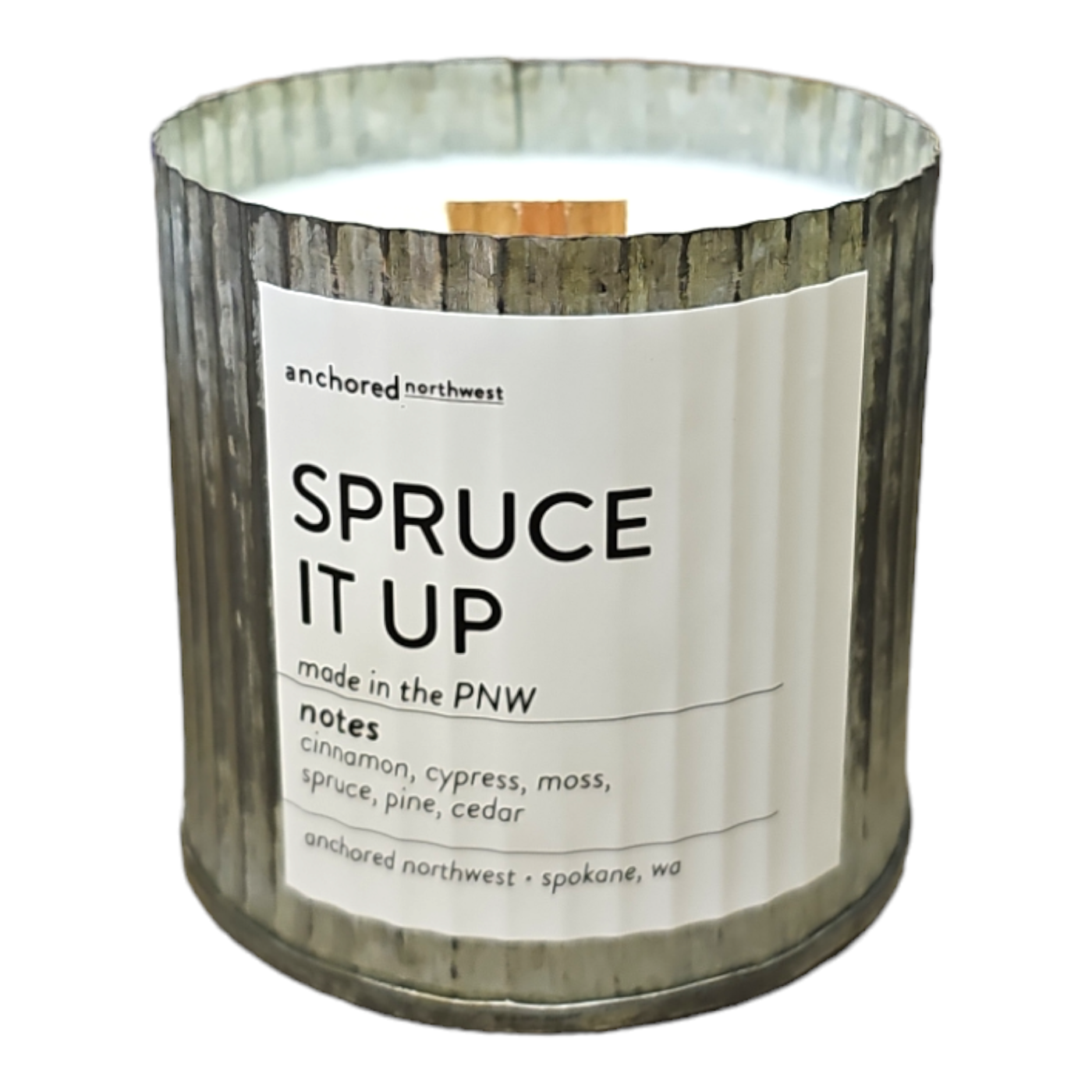 Spruce It up Rustic Vintage Farmhouse Wood Wick Candle - Christmas: 10oz