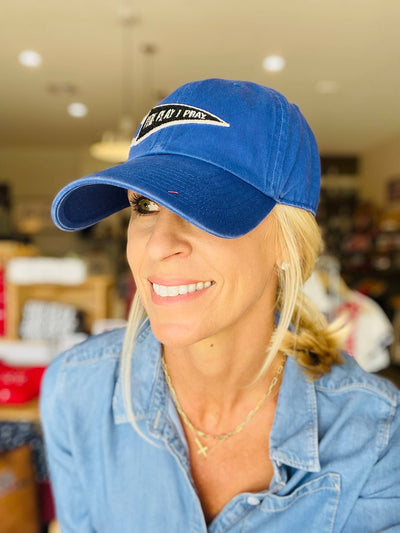  You Play I Pray Pennant Flag Hat-Red