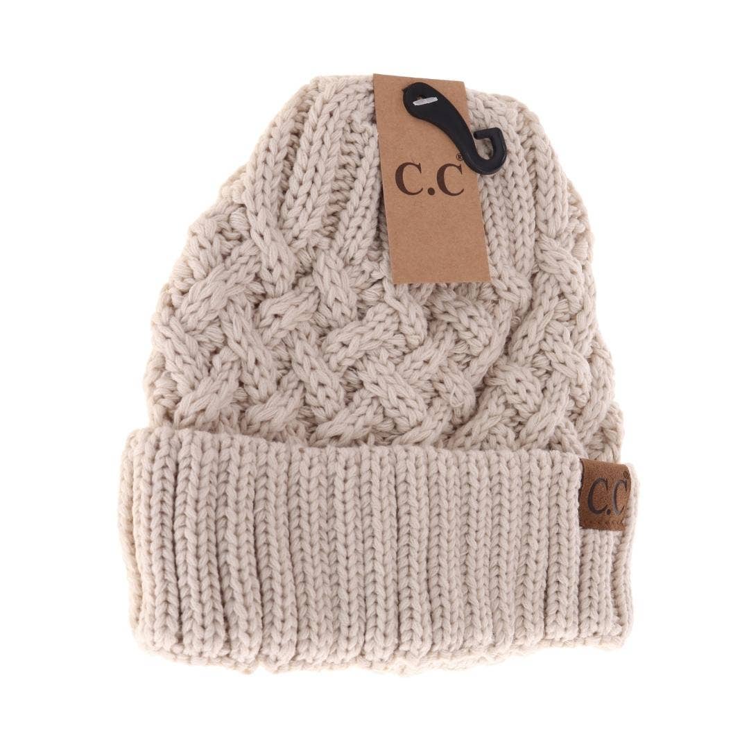 Lattice Knit Cuff C.C Beanie YJ1003