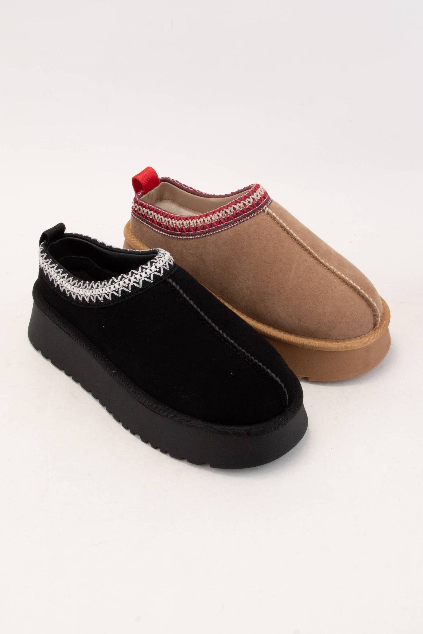 ARTISAN BINDING SHORT ANKLE FUR-LINED COZY SLIPPER: OATMEAL / B12