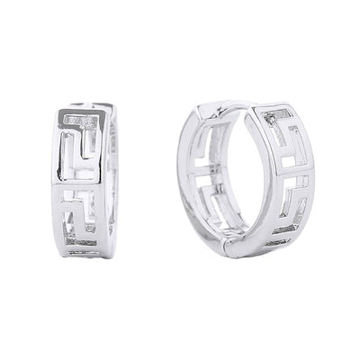 14K Gold-Dipped Carved Hoop Earring: GLD / ONE SIZE