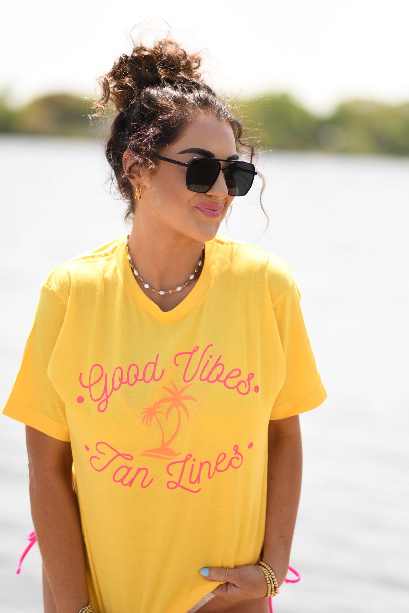 Good Vibes & Tan Lines Tee- S