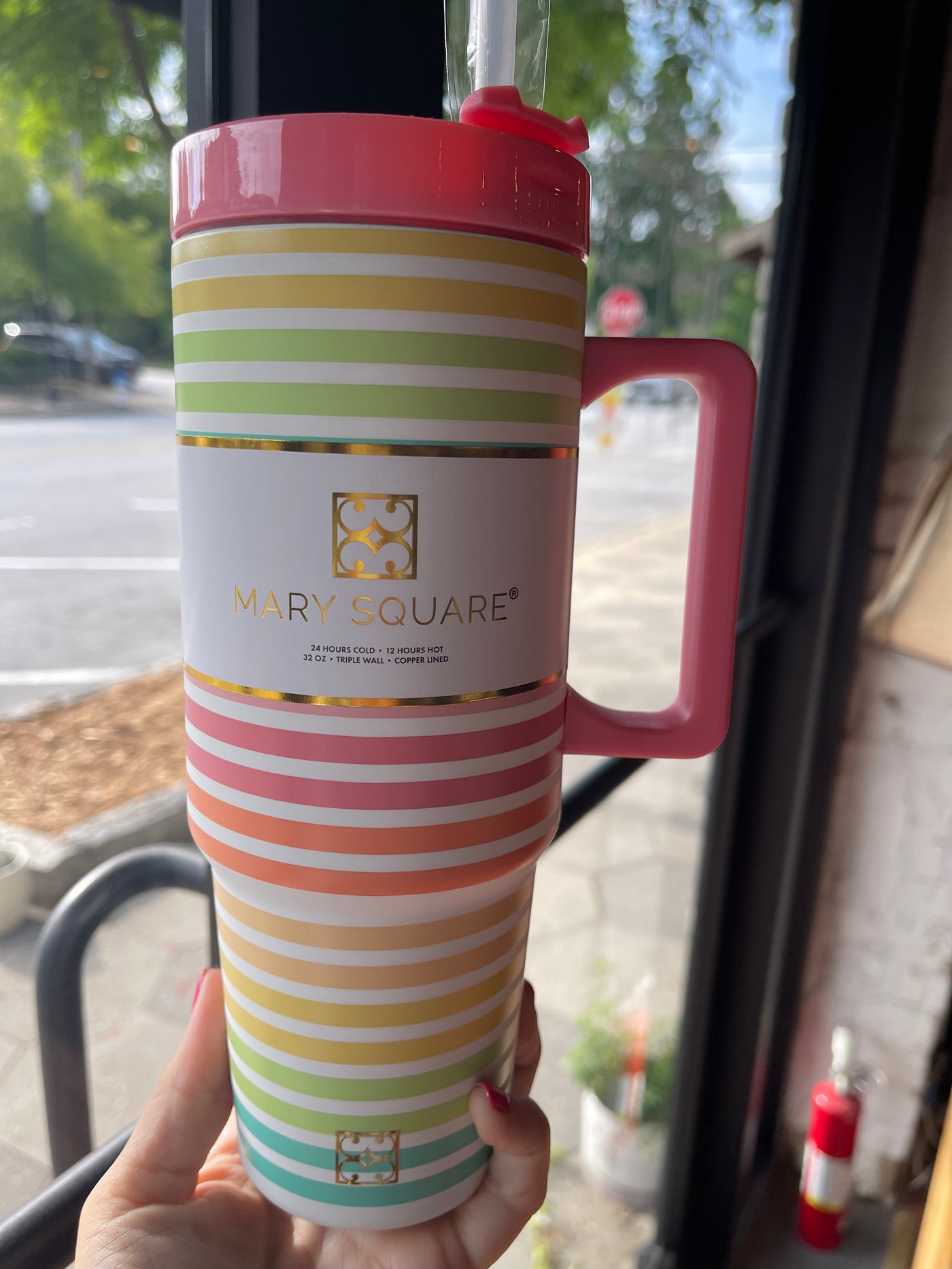 Sunset Stripe To-Go Tumbler