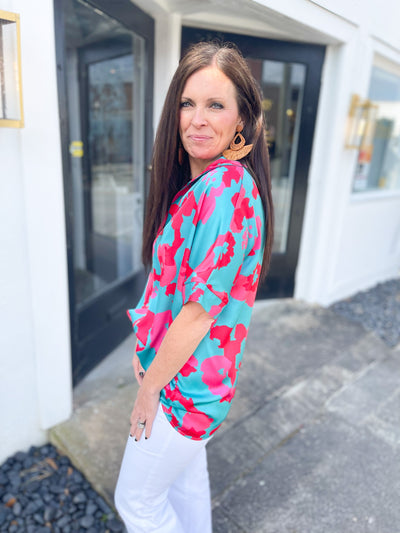 The Way You Do The Things You Do Abstract Floral Top