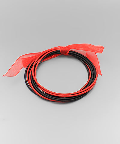 Gameday red/black guitar string bracelet set