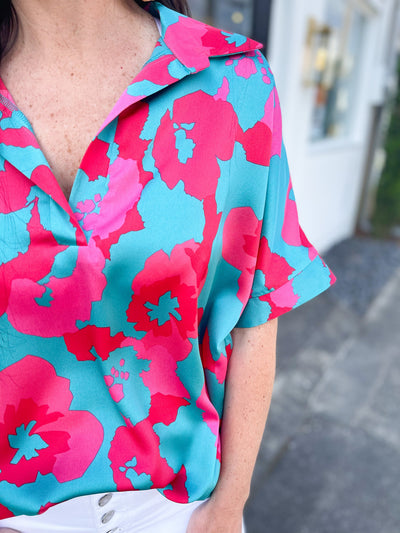 The Way You Do The Things You Do Abstract Floral Top