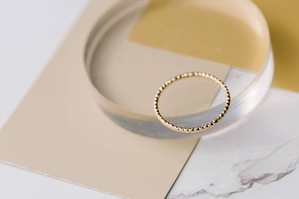Sparkle Stacking Ring in Gold:
