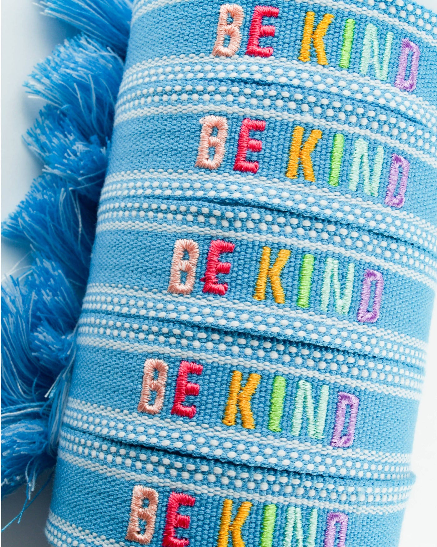 Colorful Embroidered Bracelets | Aqua | Be Kind