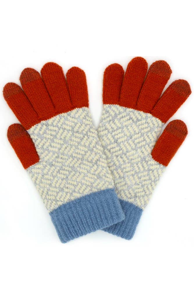 Stranded Multi Color Smart Gloves