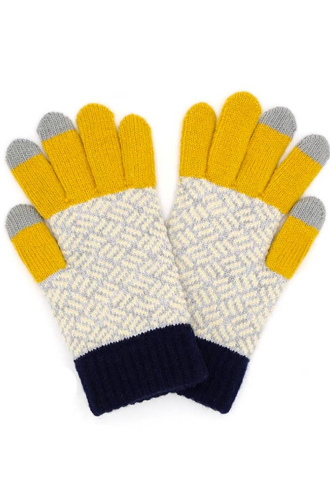 Stranded Multi Color Smart Gloves