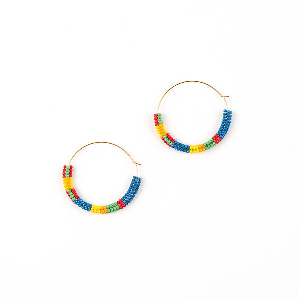 Color Block Hoop Earrings