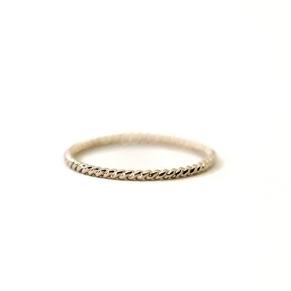 Twist Stacking Ring in Gold