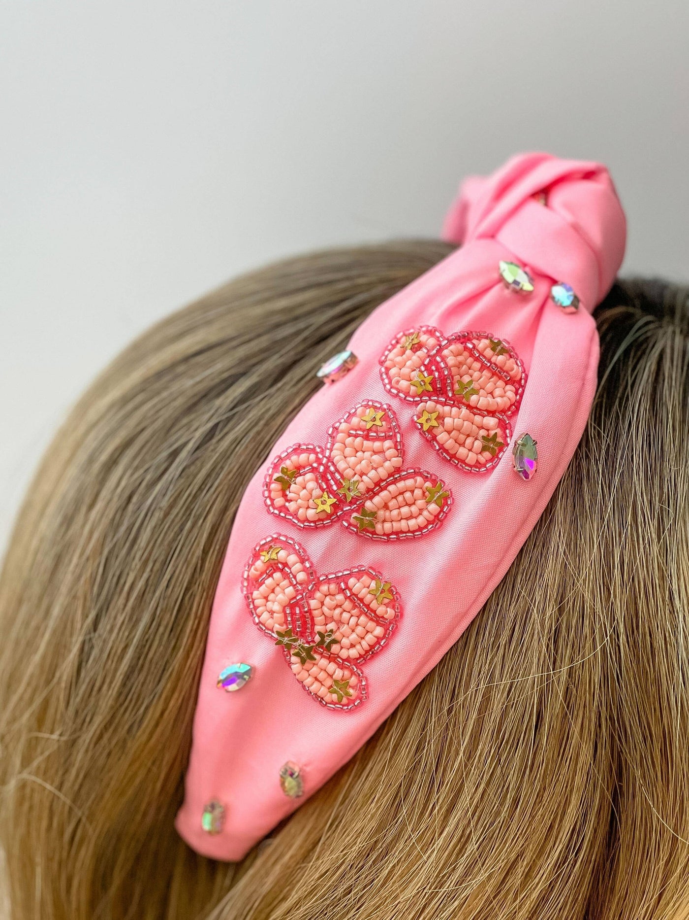 Cowgirl Embellished Headbands- Light Pink