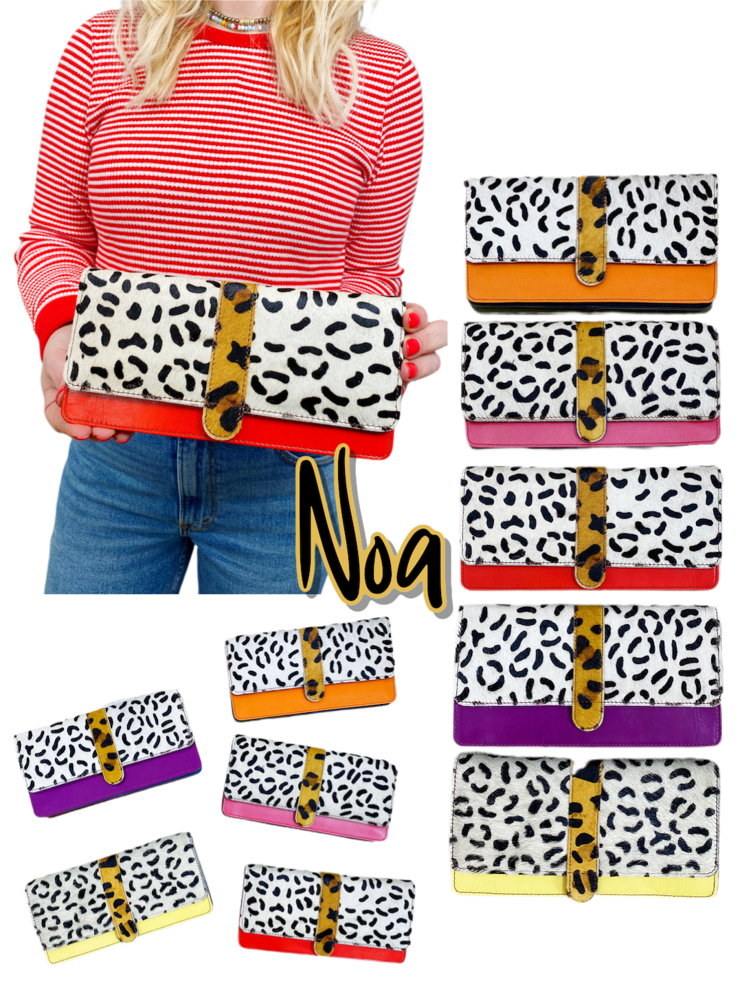 Variety Pack - Leather and Hair on Hide Wallets Wristlets