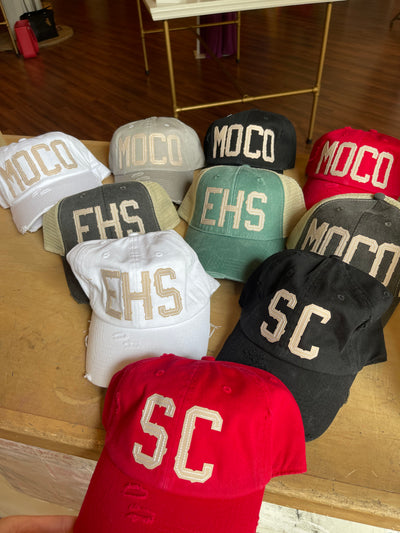 CUSTOM School Spirit Hats Preorder