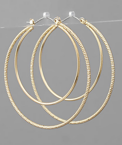 Textured 2 Layer Hoops