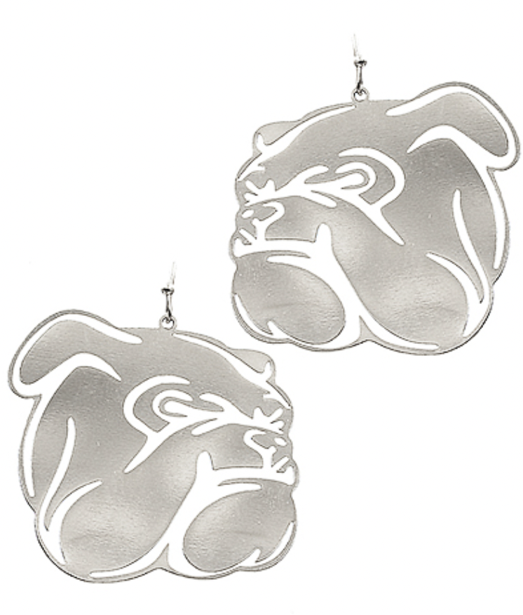 Filigree Bulldog Side Earrings