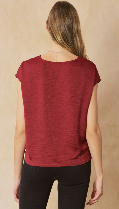 Second Chance Ruby Twist Front Top