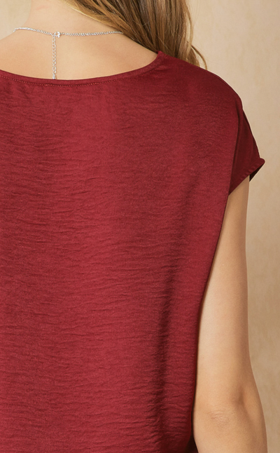 Second Chance Ruby Twist Front Top