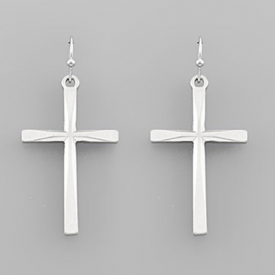 Satin Cross Earrings