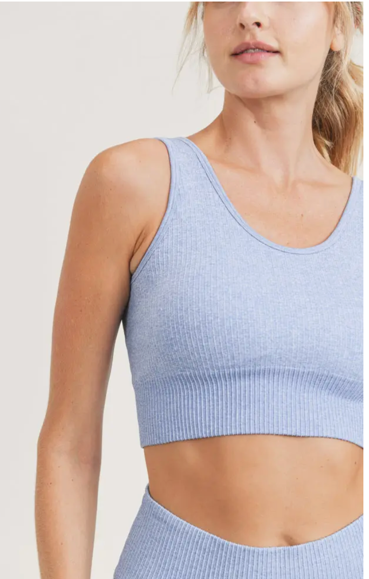 Nothing Compares to You Seamless Ribbed Sports Bra