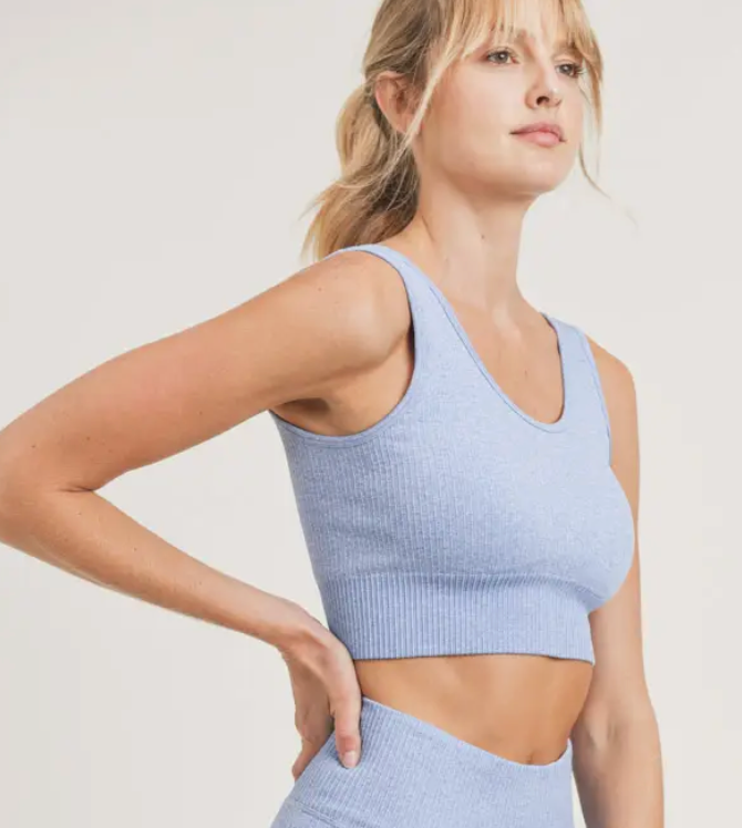 Nothing Compares to You Seamless Ribbed Sports Bra