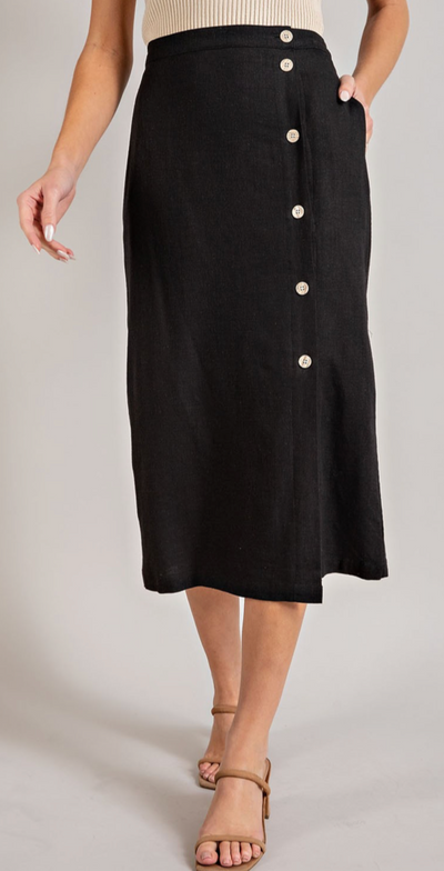 Love and Affection Button Down Midi Skirt