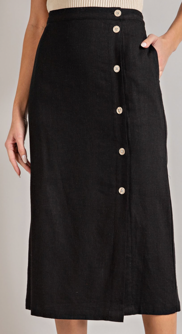 Love and Affection Button Down Midi Skirt
