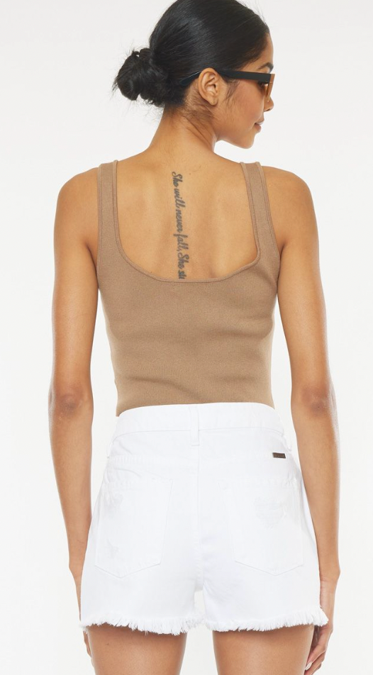 Fallon White Jean Shorts