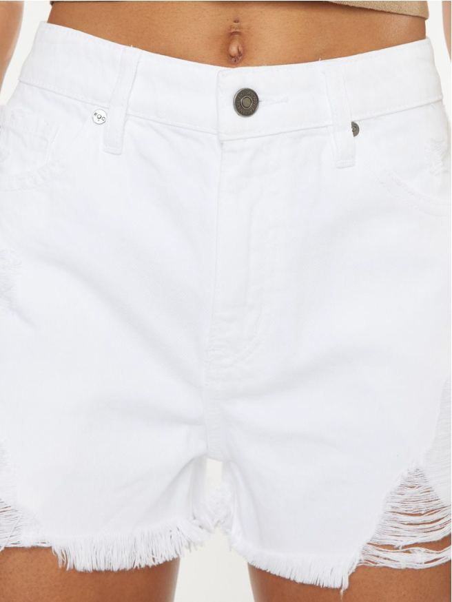 Fallon White Jean Shorts