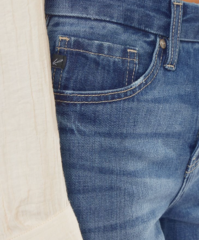 Ciska Straight Cropped Frayed Hem Jeans